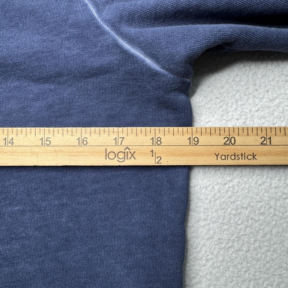 Veronica Beard Jeans Sweatshirt Womens XS Blue Pima Cotton Puff Sleeve Crewneck - Picture 6 of 8